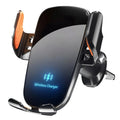 UYUXIO Manual Clamp Wireless Car Charger 15 Fast Charging Air Vent Car Mount Phone Holder for iPhone & Android