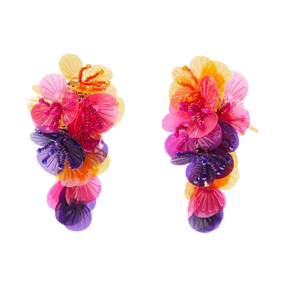 Colorful Shiny Large Shell Earrings