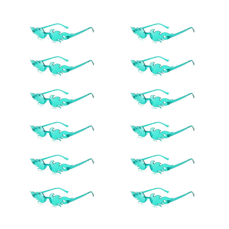 12 PCS  Flame Shaped Sunglasses