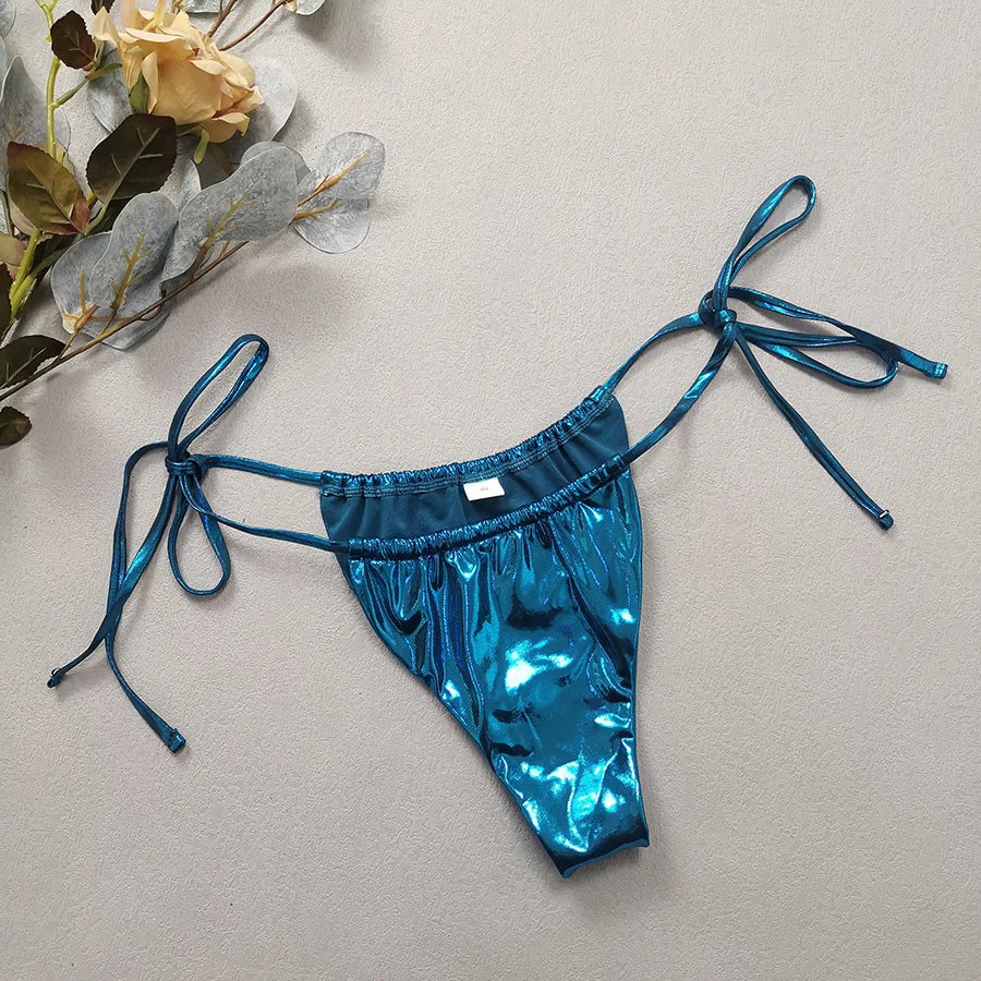 Blue Glossy MerBae two piece swimsuit
