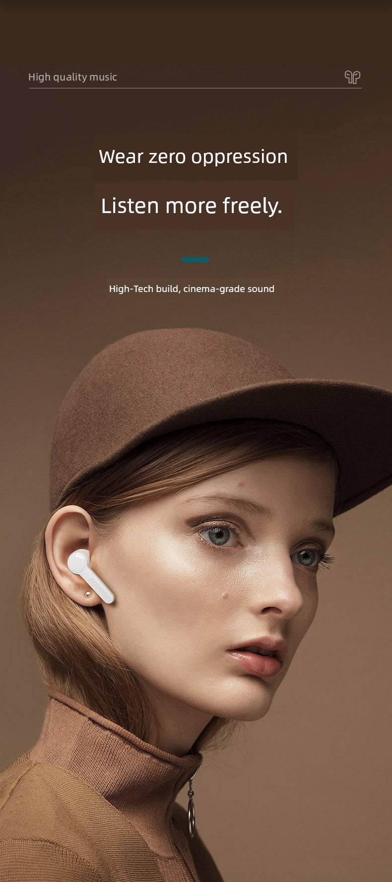 Polvcog X7 True Wireless TWS Bluetooth Headset Binaural in-Ear Sports Game Long Standby Endurance Noise Reduction