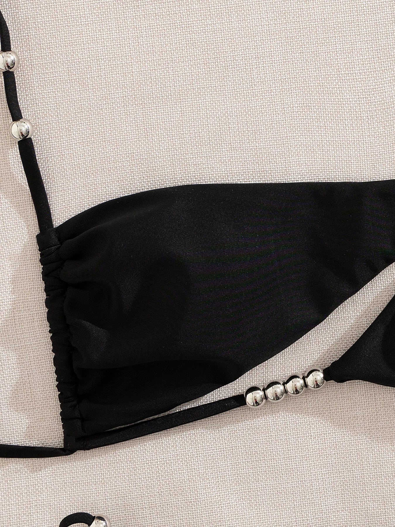 Bead Chain Cut Out two piece swimsuit