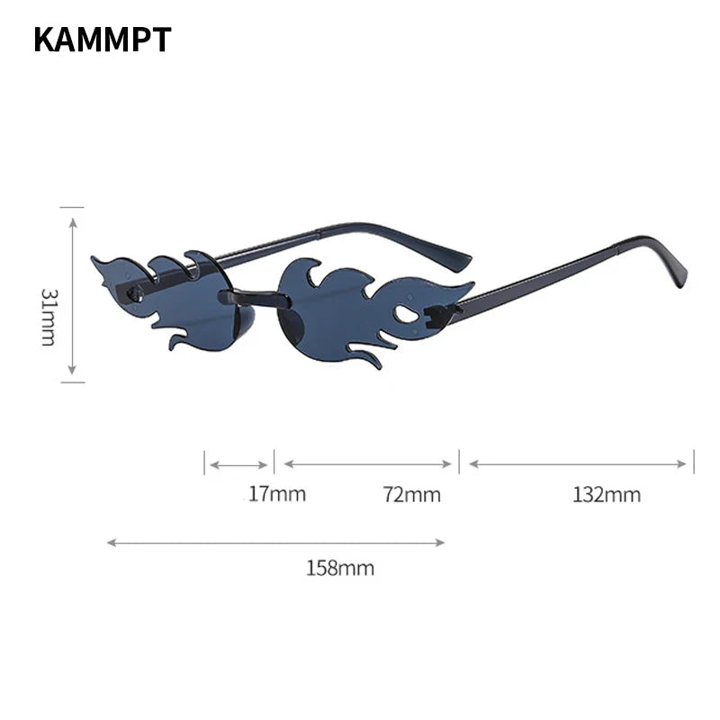 12 PCS  Flame Shaped Sunglasses