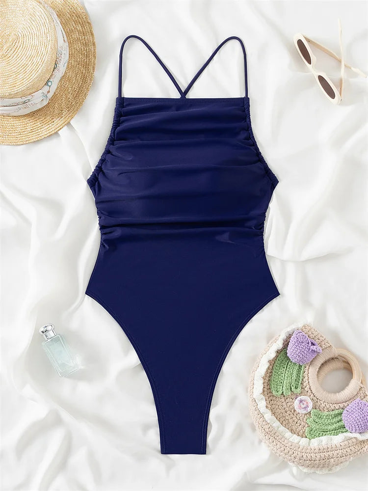 Lacy one piece swimsuit