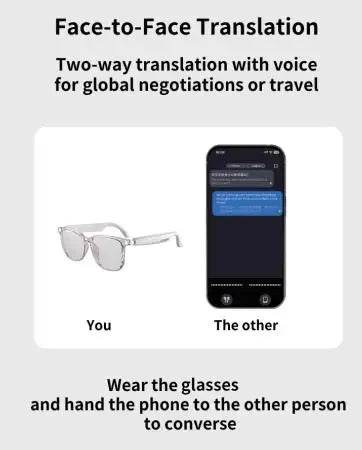 HYUNDAI HY-C8 AI Glasses Earphones With Camera Automatic voice translation Smart glasses Multi-function keys For Sports