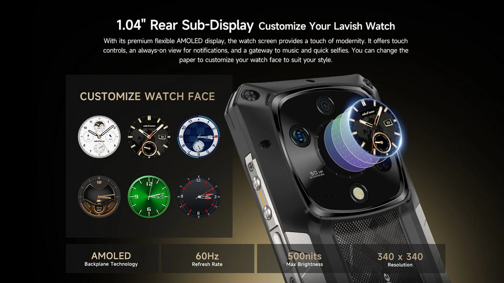 Ulefone Armor 28 Ultra 5G AI Rugged Phone 1TB ROM+32GB RAM Android Smartphone AMOLED 6.67" 10600mAh