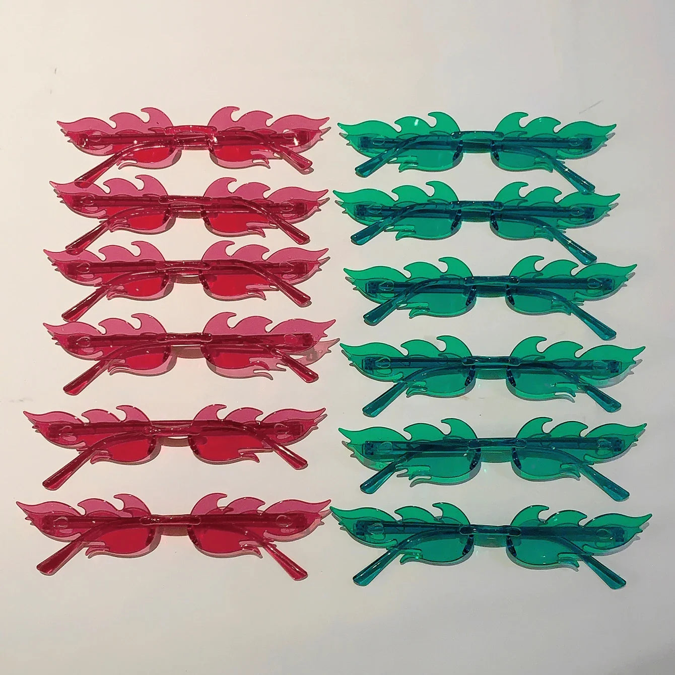 12 PCS  Flame Shaped Sunglasses