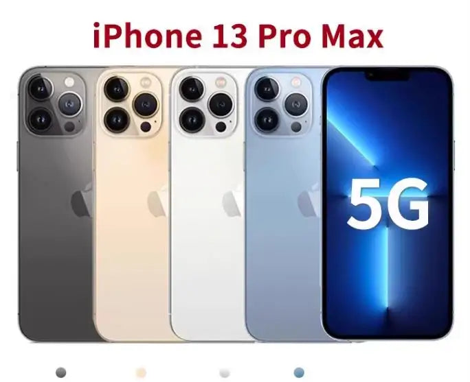 (Refurbished) Original iPhone 13 Pro Max Unlocked 128GB 256GB 512GB ROM A15 IOS Face ID NFC  6.7" iphone 13 pro max 5G Cell Phone