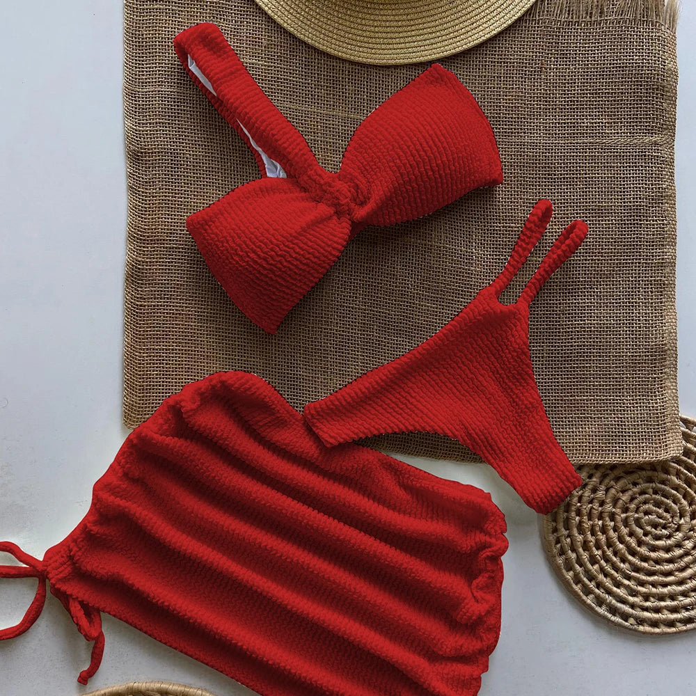 Minimalist three piece swimsuit