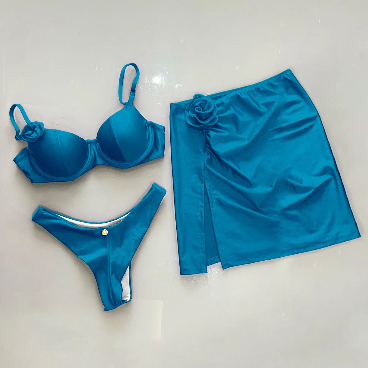 New bright color vacation two piece swimwear