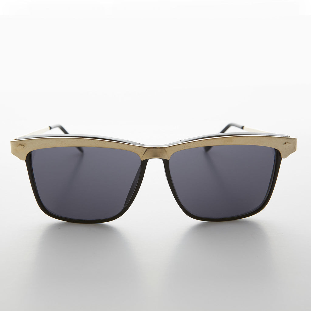 Gold Brow Line Vintage Sunglasses - Spinderella
