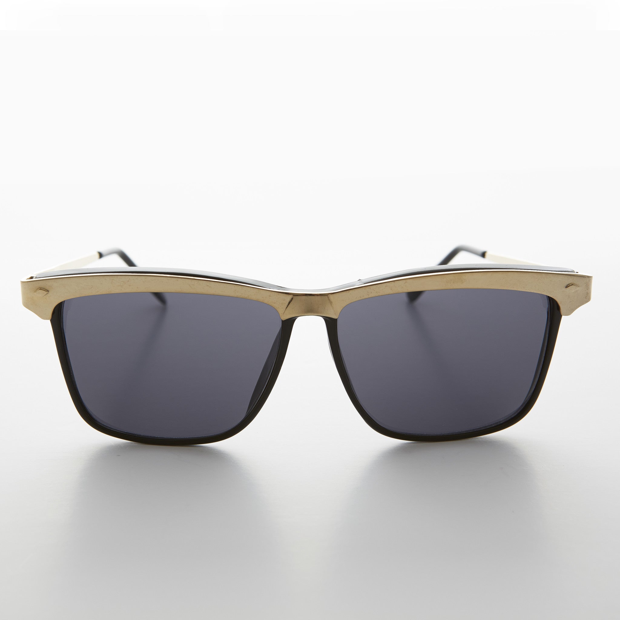Gold Brow Line Vintage Sunglasses - Spinderella