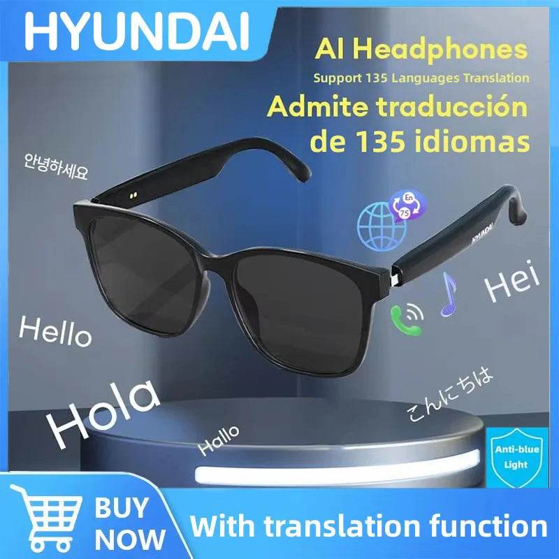 HYUNDAI HY-C8 AI Glasses Earphones With Camera Automatic voice translation Smart glasses Multi-function keys For Sports