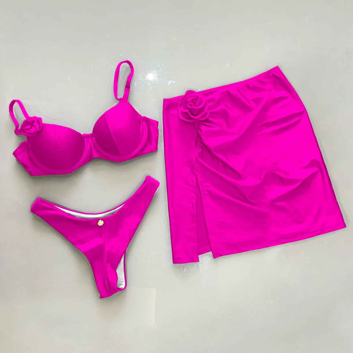 New bright color vacation two piece swimwear