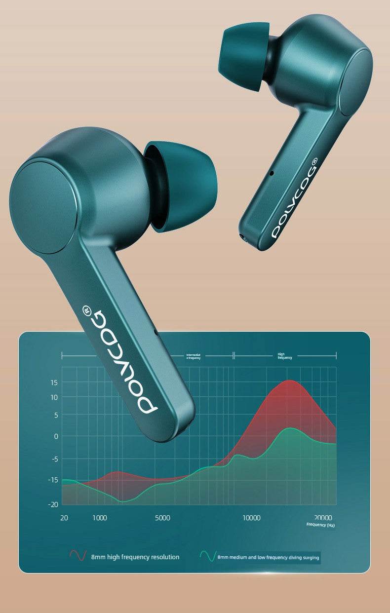 Polvcog X7 True Wireless TWS Bluetooth Headset Binaural in-Ear Sports Game Long Standby Endurance Noise Reduction