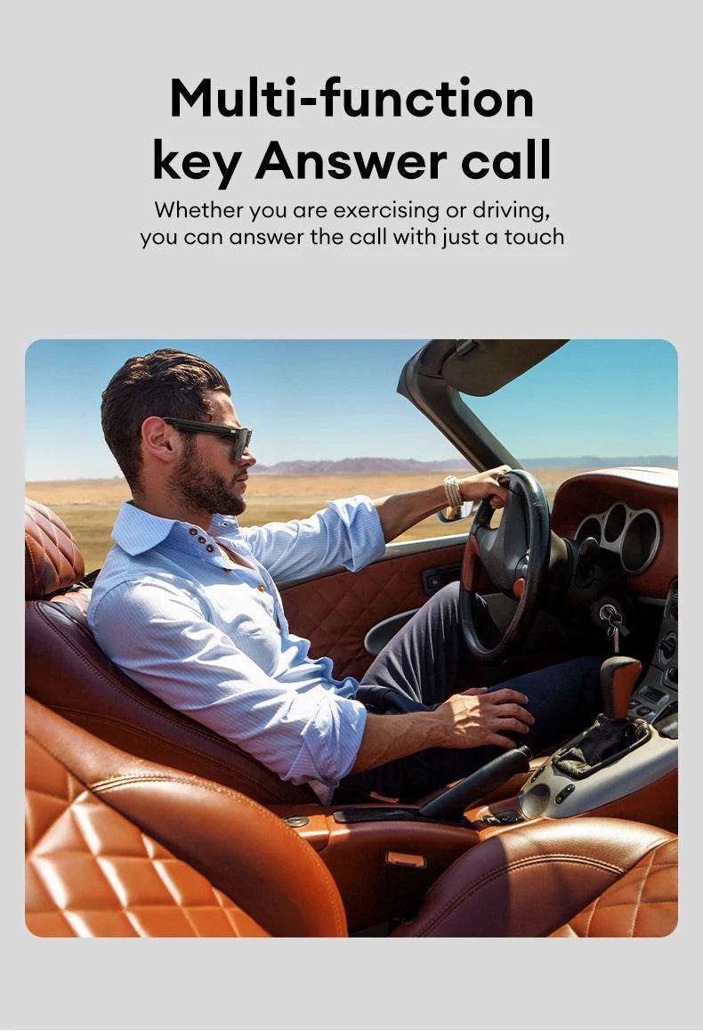 New Original HYUNDAI C8 Smart Glasses Headphones Wireless Bluetooth Sunglasses Outdoor Sport Earphones HD Mic Calling