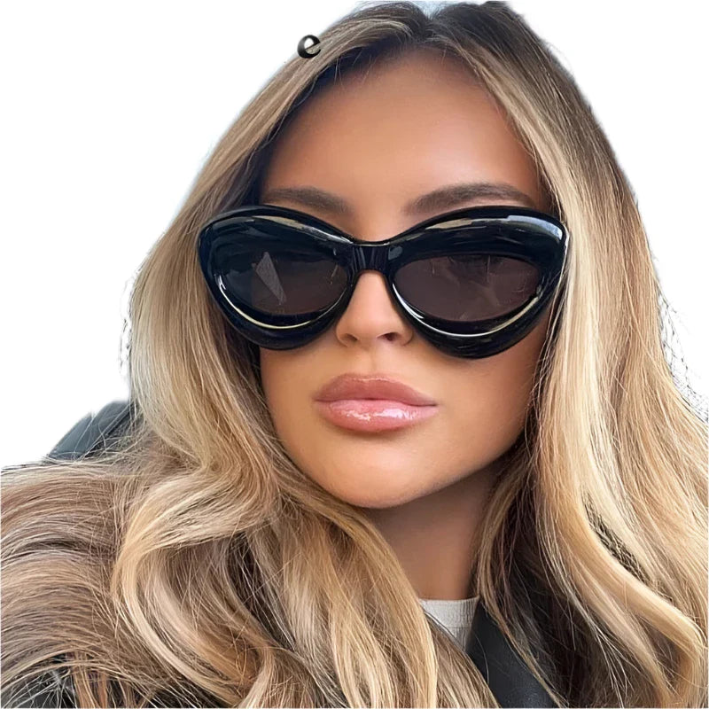 Plush women Cat Eye Sunglasses