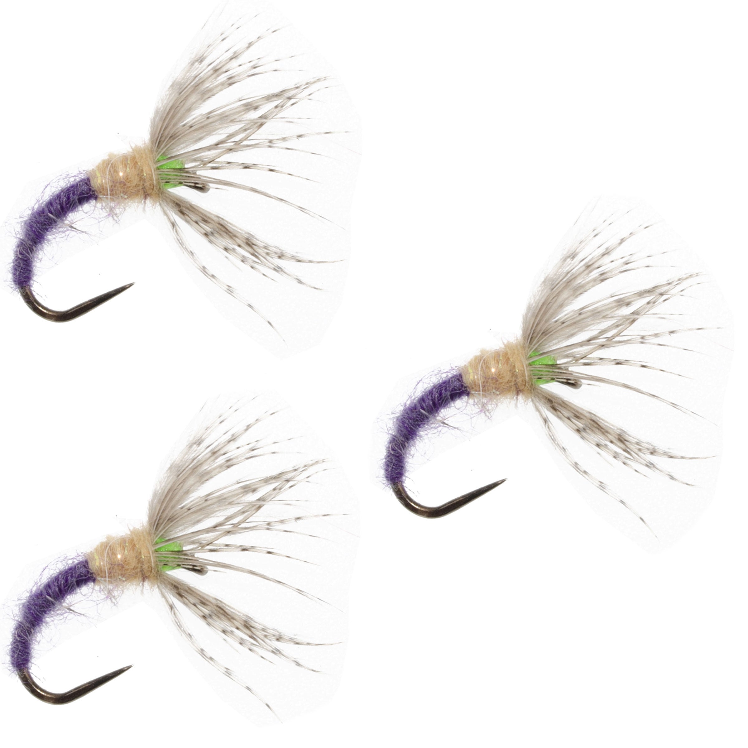 3 Pack Grave Digger Sakasa Kebari - Tenkara Flies - Size 14