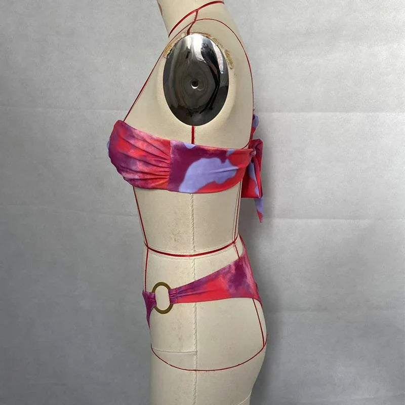 French two piece swimwear set