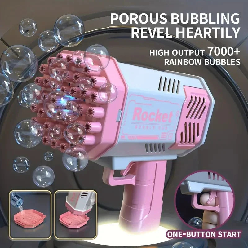 40 hole handheld light bubble gun