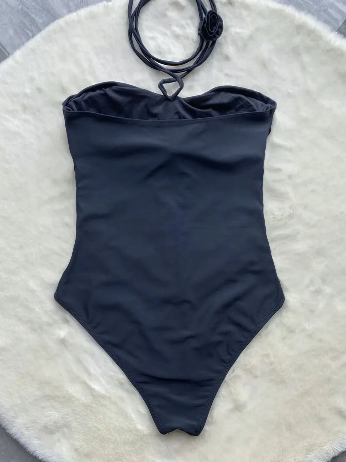 Black rose one piece swimsuit