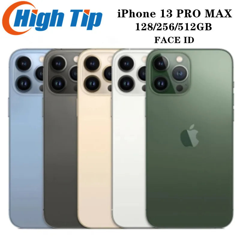(Refurbished) Original iPhone 13 Pro Max Unlocked 128GB 256GB 512GB ROM A15 IOS Face ID NFC  6.7" iphone 13 pro max 5G Cell Phone