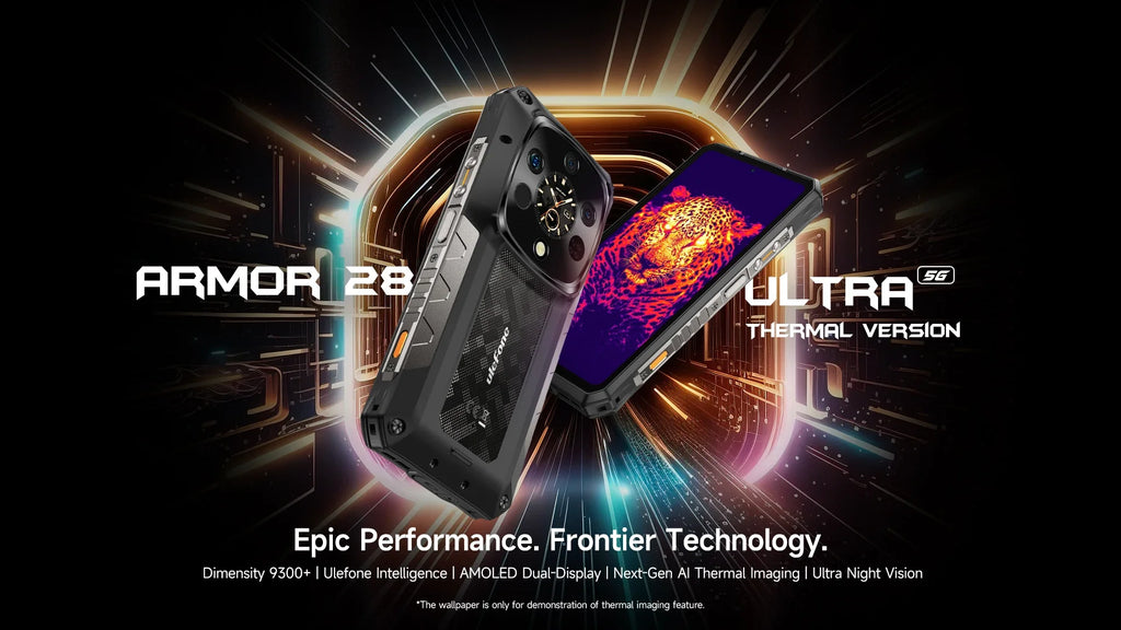 Ulefone Armor 28 Ultra 5G AI Thermal Imaging Rugged Phone Dimensity 9300+ 1TB ROM 32GB RAM Android Smartphone AMOLED Mobile