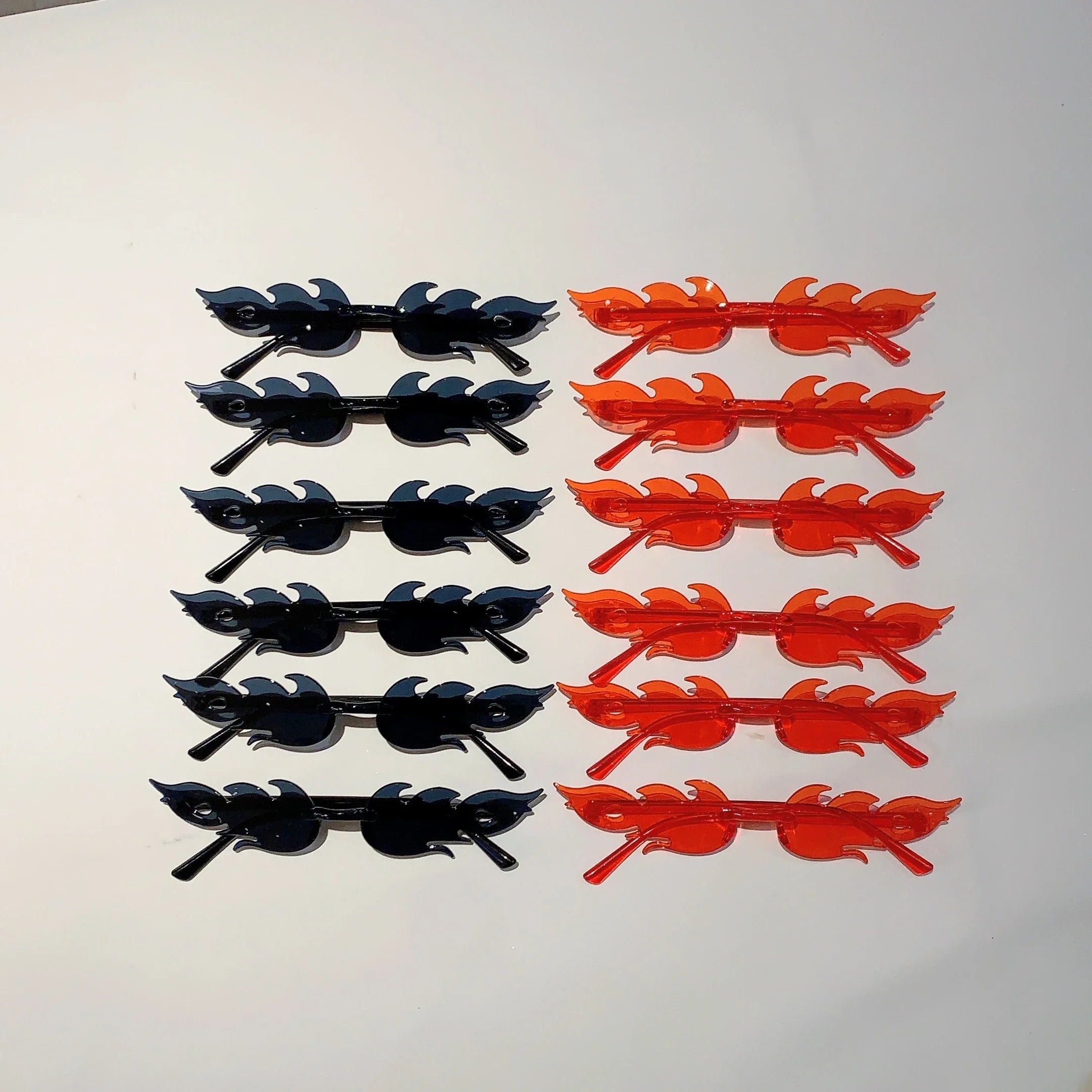 12 PCS  Flame Shaped Sunglasses