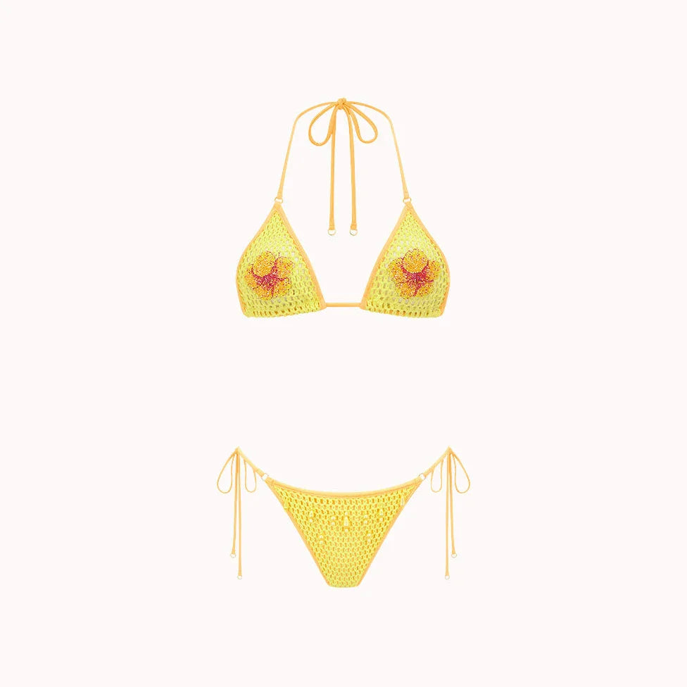 Tropical sally three piece Swimsuit