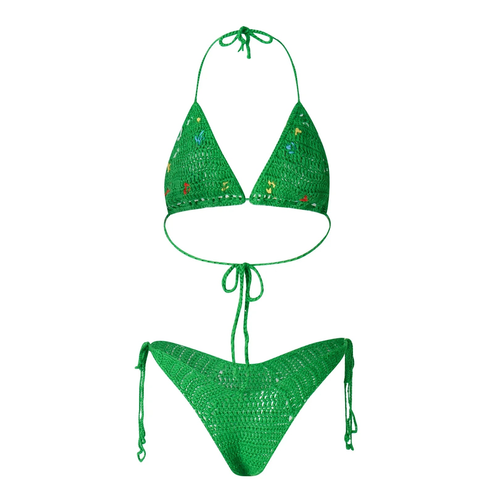 Green Knit Two-Piece swimsuit