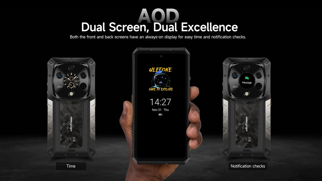 Ulefone Armor 28 Ultra 5G AI Rugged Phone 1TB ROM+32GB RAM Android Smartphone AMOLED 6.67" 10600mAh