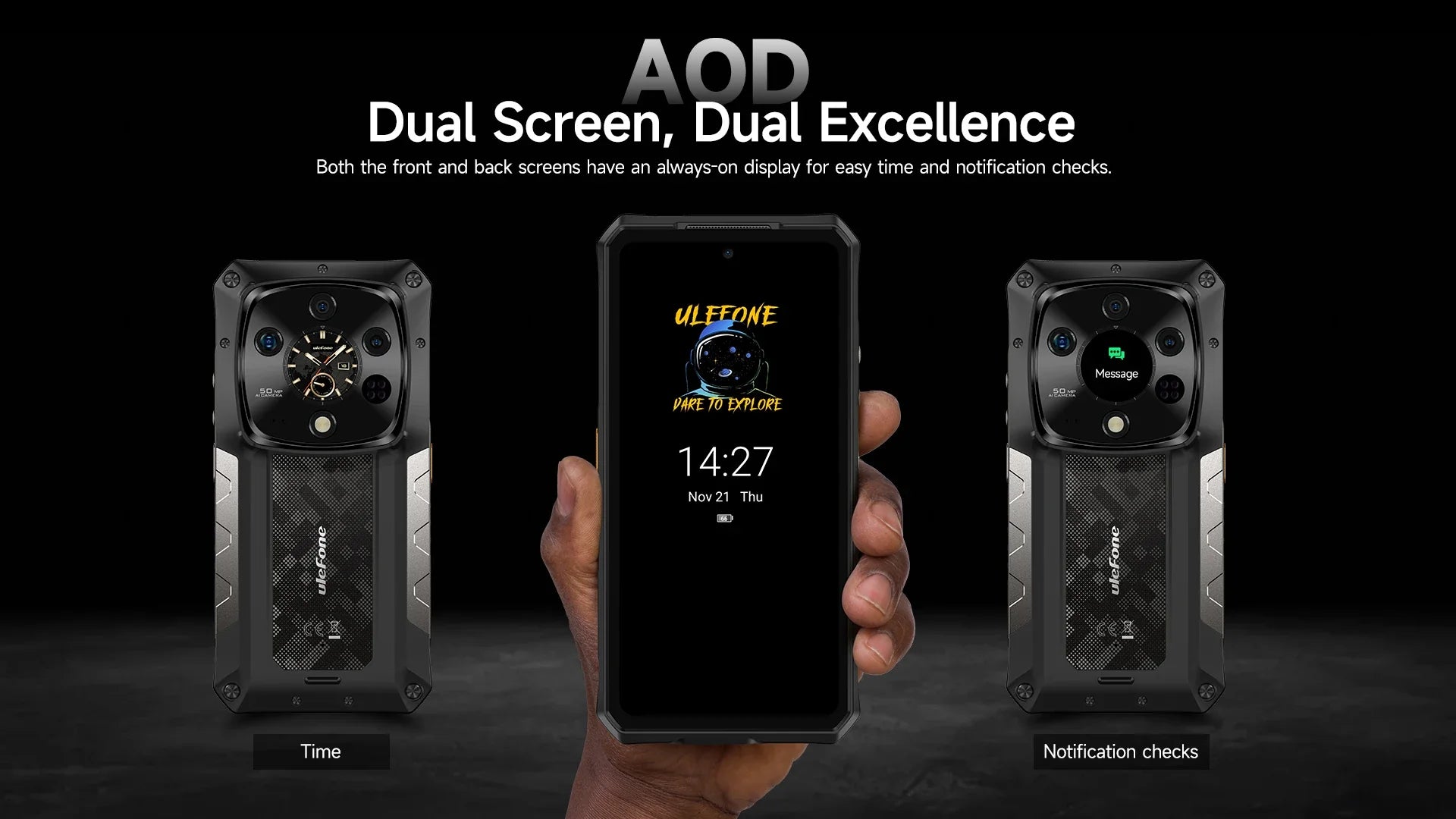 Ulefone Armor 28 Ultra 5G AI Rugged Phone 1TB ROM+32GB RAM Android Smartphone AMOLED 6.67" 10600mAh