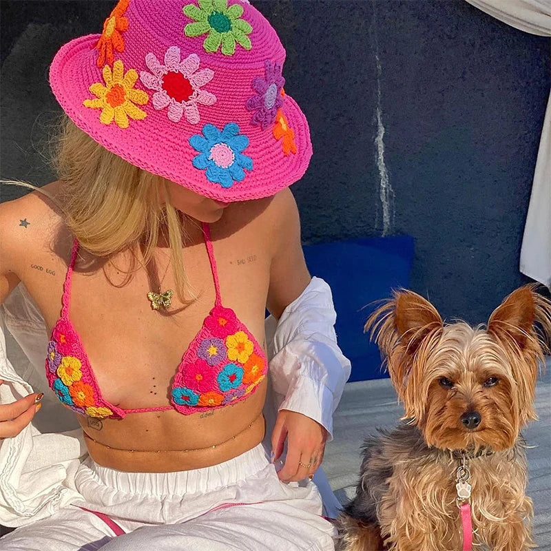 Hollow Knitted Fisherman Hat