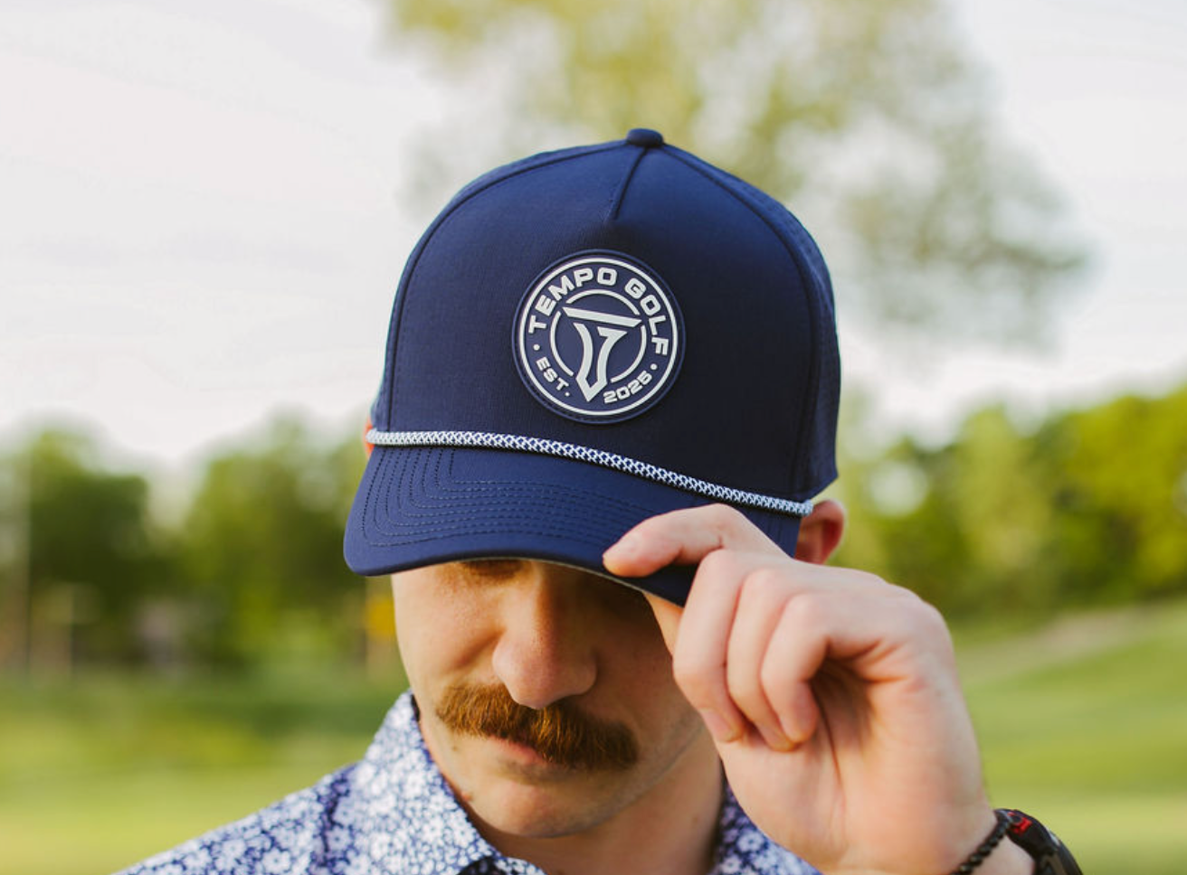 Tempo Logo Snapback Rope Hat - Navy