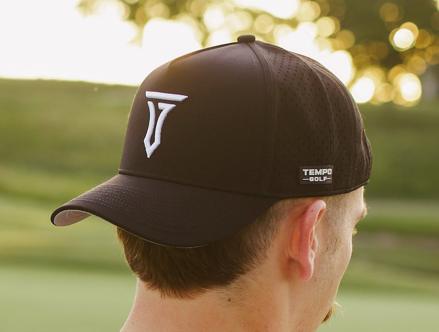 Iconic T 5 Panel Snapback Hat - Black