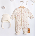 Floral Onesie With Beanie