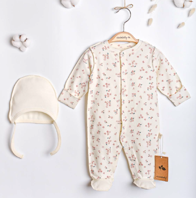 Floral Onesie With Beanie