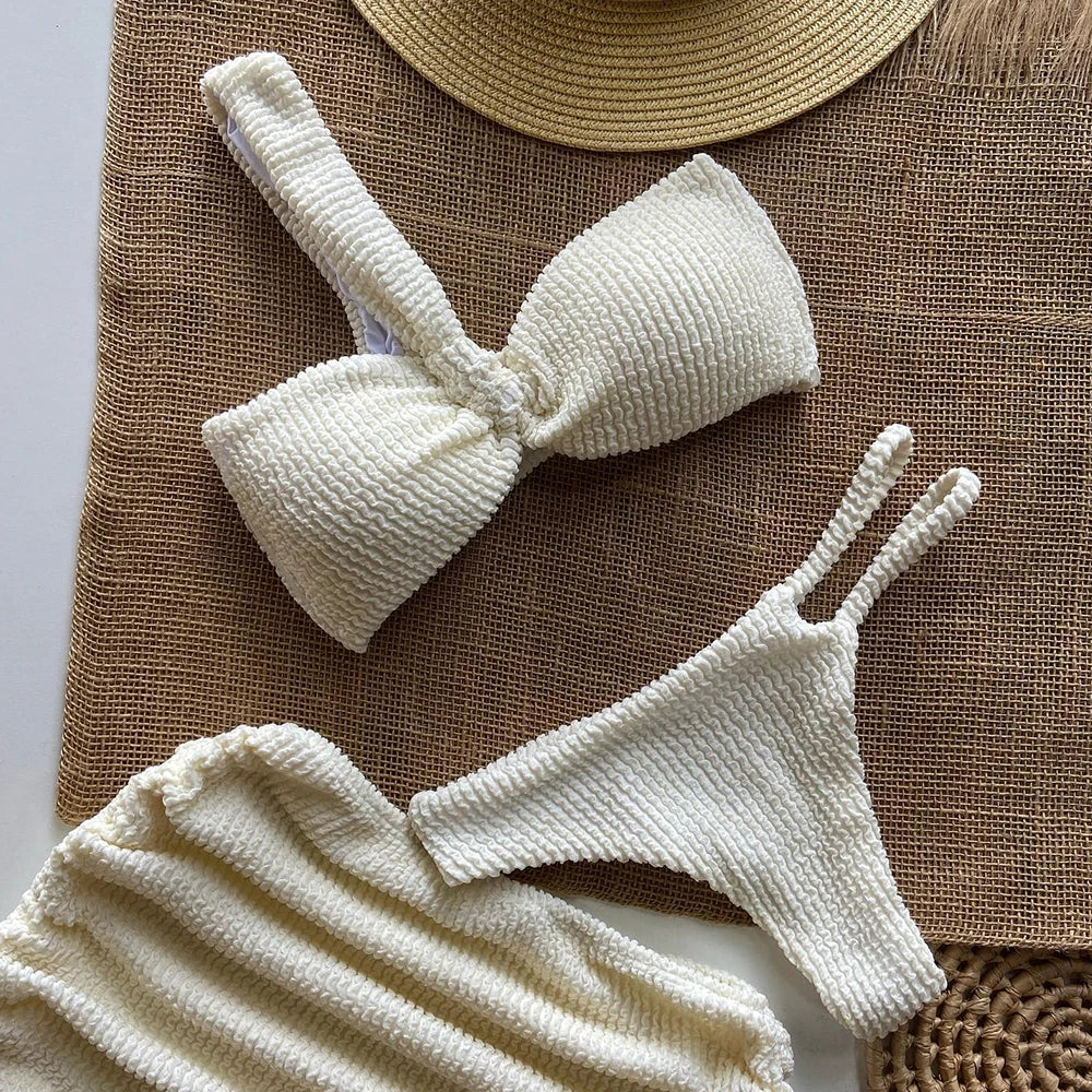 Minimalist three piece swimsuit