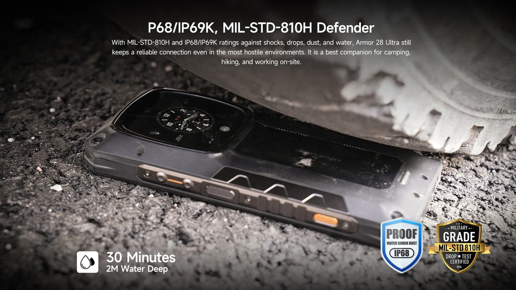Ulefone Armor 28 Ultra 5G AI Rugged Phone 1TB ROM+32GB RAM Android Smartphone AMOLED 6.67" 10600mAh