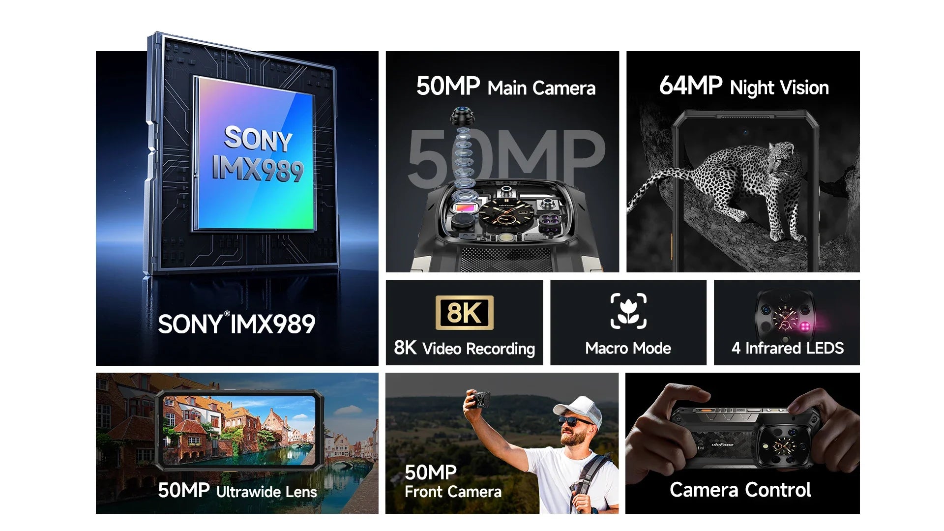 Ulefone Armor 28 Ultra 5G AI Thermal Imaging Rugged Phone Dimensity 9300+ 1TB ROM 32GB RAM Android Smartphone AMOLED Mobile