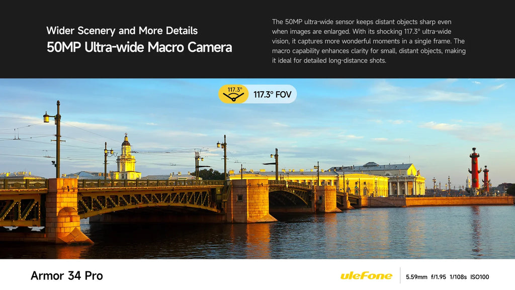 Ulefone Armor 34 Pro 5G AI Rugged Phone 25500mAh Up to 32GB+512GB Built-in Projector 120Hz 6.95" NFC Smartphone