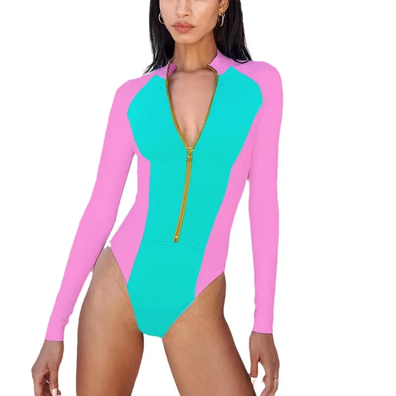 Surfing Sport Long Sleeve Swimsuit
