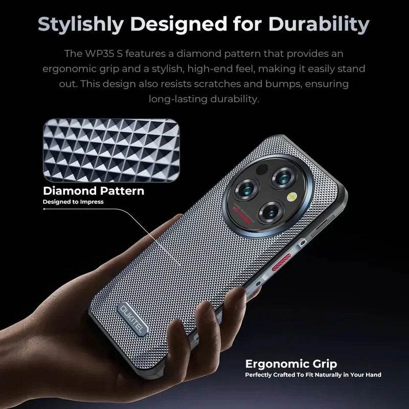 Oukitel WP35 S Rugged Phone 6GB+256GB 6.56'' 11000mAh Android 14 NFC OTG 4G Smartphone