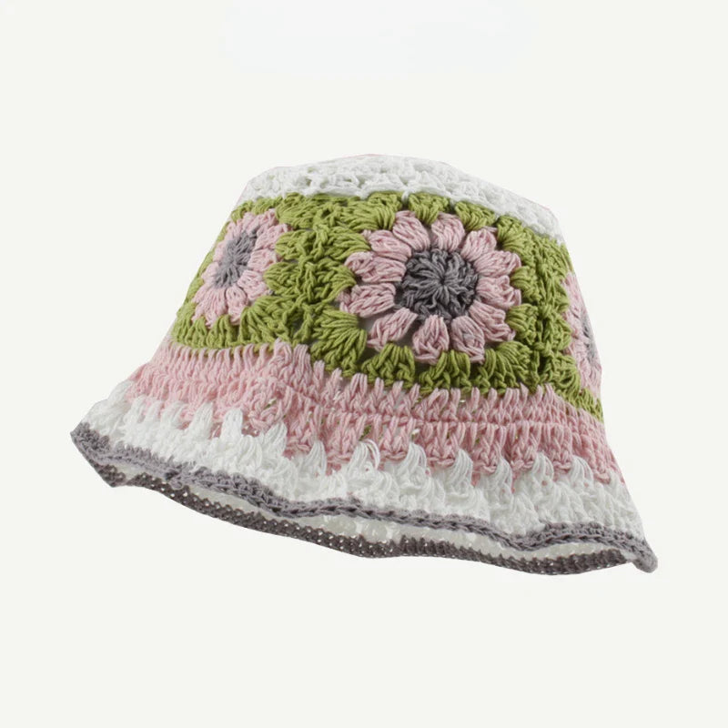 New Crochet Korean Handmade Bucket Hat