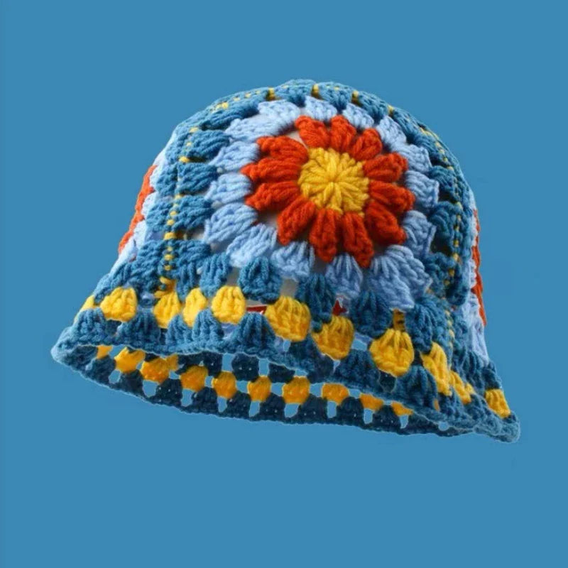 New Crochet Korean Handmade Bucket Hat