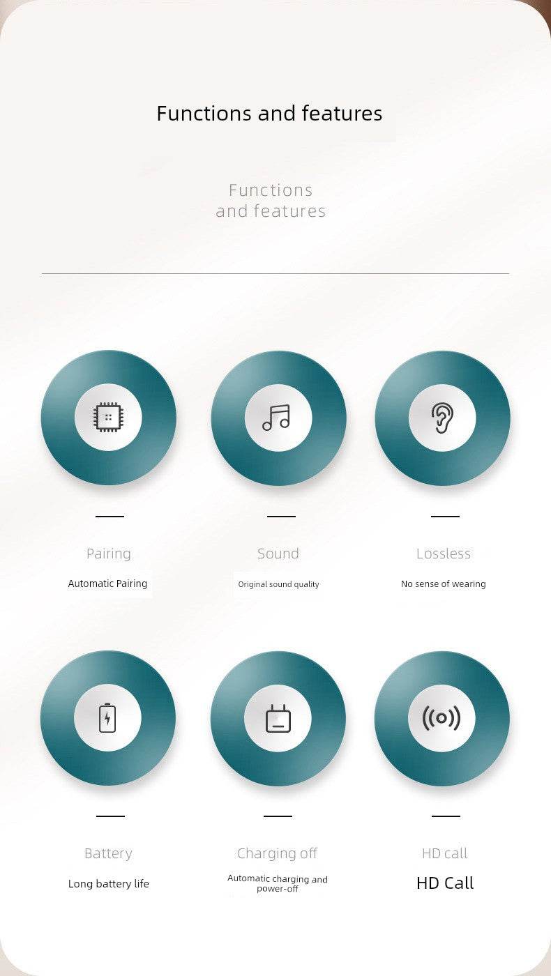 Polvcog X7 True Wireless TWS Bluetooth Headset Binaural in-Ear Sports Game Long Standby Endurance Noise Reduction