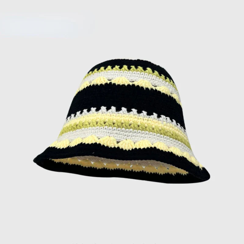 New Crochet Korean Handmade Bucket Hat