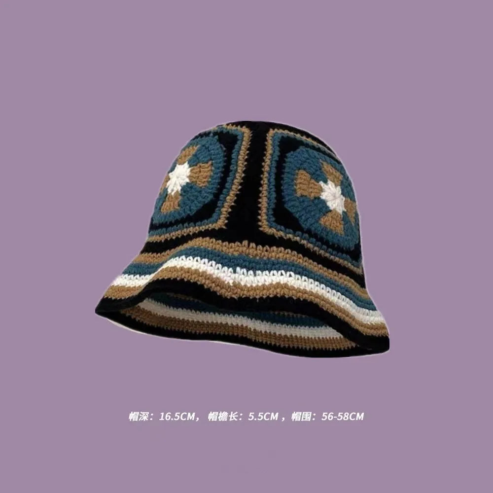 New Crochet Korean Handmade Bucket Hat