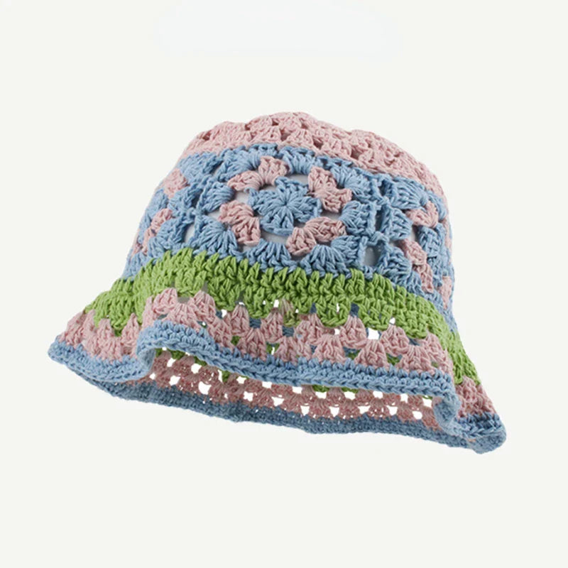 New Crochet Korean Handmade Bucket Hat