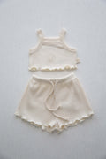 White Crop-Short Set